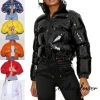 Áo khoác nữ dài tay cổ đứng quilted puffer rộng ấm áp mùa đông giá 494k