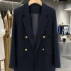 Áo khoác nữ mùa thu xanh navy cao cấp - Lịch lãm, phù hợp công sở và dạo phố, giảm 17% còn 348.378 VND