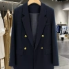Áo khoác nữ mùa thu xanh navy cao cấp - Lịch lãm, phù hợp công sở và dạo phố, giảm 17% còn 348.378 VND 6