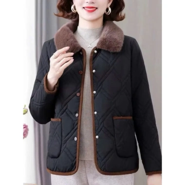 Áo Khoác Nữ Ngoài Phao Lót Lông Mềm Cổ Lông Sang Trọng – Chỉ 429.000đ, Giảm 115.830đ