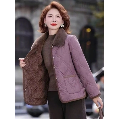 Áo Khoác Nữ Ngoài Phao Lót Lông Mềm Cổ Lông Sang Trọng – Chỉ 429.000đ, Giảm 115.830đ