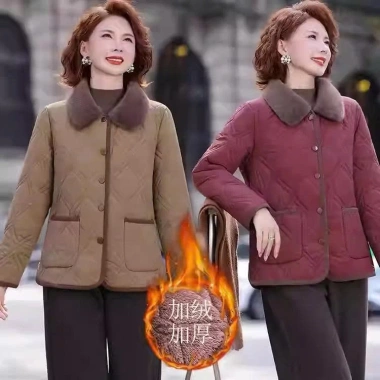Áo Khoác Nữ QC201 Ngoài Phao, Lót Lông Mềm, Cổ Lông Sang Trọng – Giảm Giá 299k