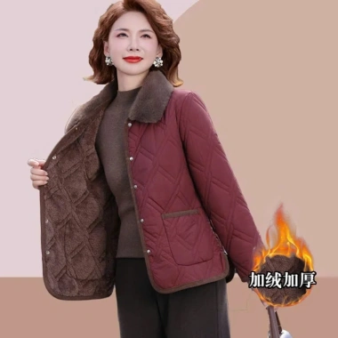 Áo Khoác Nữ QC201 Ngoài Phao, Lót Lông Mềm, Cổ Lông Sang Trọng – Giảm Giá 299k