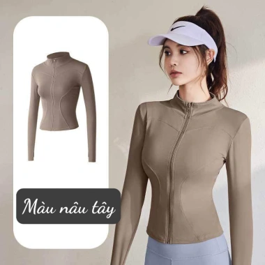 Áo khoác nữ tập yoga QC L1 kim lạnh, chống nắng UV, thoáng khí co dãn 4 chiều