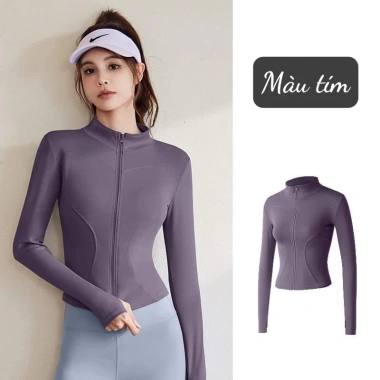 Áo khoác nữ tập yoga QC L1 kim lạnh, chống nắng UV, thoáng khí co dãn 4 chiều