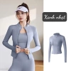 Áo khoác nữ tập yoga QC L1 kim lạnh, chống nắng UV, thoáng khí co dãn 4 chiều 8
