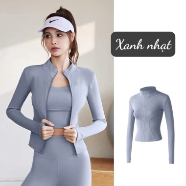 Áo khoác nữ tập yoga QC L1 kim lạnh, chống nắng UV, thoáng khí co dãn 4 chiều 8 Áo khoác nữ tập yoga QC L1 kim lạnh, chống nắng UV, thoáng khí co dãn 4 chiều 8