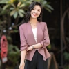 Áo khoác nữ tay ba phần mỏng màu hồng thời trang xuân hè size nhỏ giảm giá 250k 3
