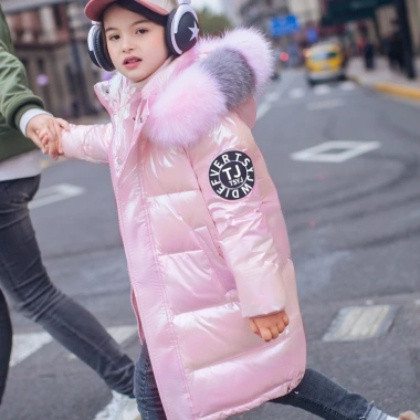 Áo khoác Parka mùa đông -30°C bé gái, mũ trùm đầu dày ấm, chống thấm, giá 268k 2