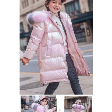 Áo khoác Parka mùa đông -30°C bé gái, mũ trùm đầu dày ấm, chống thấm, giá 268k 7