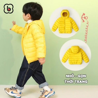 Áo khoác phao bé trai BabyloveGO Ultra Air+ siêu nhẹ, siêu ấm, có mũ, gọn gàng - Giá ưu đãi 319,000đ 6