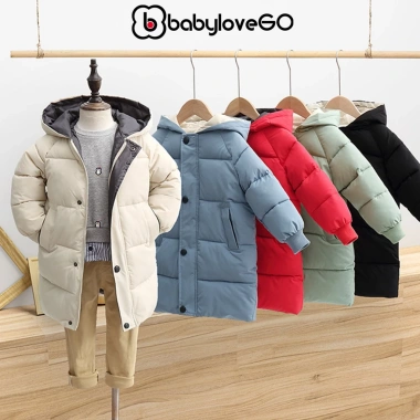 Áo khoác phao dài BabyloveGO cho bé, siêu ấm nhẹ, giữ nhiệt mùa đông, chỉ 359k