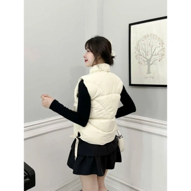 Áo khoác phao gile 3 lớp trần bông lót lụa 40-75kg cổ đứng túi 2 bên mẫu 2.025 169k