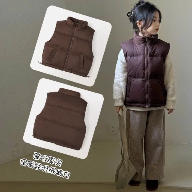 Áo khoác phao gile E.LE.PHANT lông vũ siêu nhẹ dày ấm cho bé trai & bé gái – giảm còn 259k