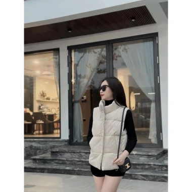 Áo khoác phao gile nữ 3 lớp trần bông dày dặn Hàn Quốc Ulzzang ấm - Mẫu 1 148k 4