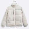 Áo Khoác Phao Mùa Đông Unisex Form Rộng Không Logo Chống Rách Giữ Ấm Hot 2.024 cho nam nữ 2