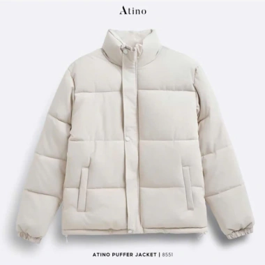 Áo Khoác Phao Mùa Đông Unisex Form Rộng Không Logo Chống Rách Giữ Ấm Hot 2.024 cho nam nữ 2