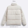 Áo Khoác Phao Mùa Đông Unisex Form Rộng Không Logo Chống Rách Giữ Ấm Hot 2.024 cho nam nữ 6