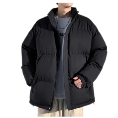Áo Khoác Phao Mùa Đông Unisex Form Rộng Không Logo Chống Rách Giữ Ấm Hot 2.024 cho nam nữ 8