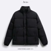Áo Khoác Phao Mùa Đông Unisex Form Rộng Không Logo Chống Rách Giữ Ấm Hot 2.024 cho nam nữ 10