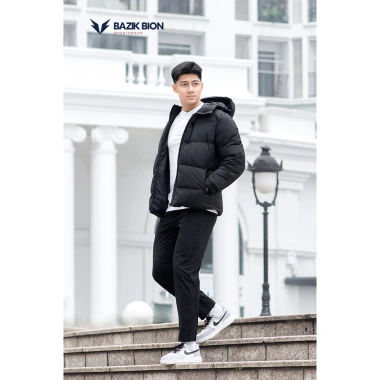 Áo khoác phao nam 3 lớp Bazik Bion SHIELD PUFFER giữ ấm, trượt nước, mũ liền, cản gió - 499k giảm giá