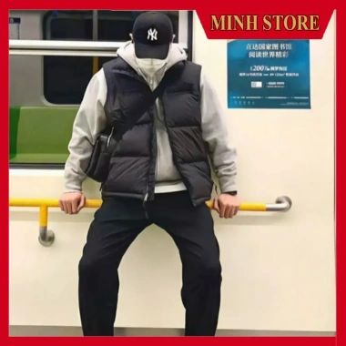 Áo khoác phao nam siêu ấm ba lỗ, thu đông trần bông AK01 - MINHSTORE 195k