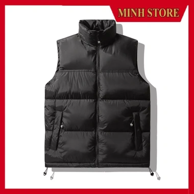 Áo khoác phao nam siêu ấm ba lỗ, thu đông trần bông AK01 - MINHSTORE 195k