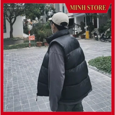 Áo khoác phao nam siêu ấm ba lỗ, thu đông trần bông AK01 - MINHSTORE 195k 6 Áo khoác phao nam siêu ấm ba lỗ, thu đông trần bông AK01 - MINHSTORE 195k 6