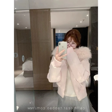 Áo khoác phao ngắn có mũ lông, form fit chun eo, thời trang mùa đông - chỉ 399.000₫ 6