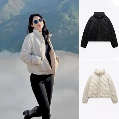 Áo khoác phao nữ Zara đen – Giá 600k, giữ ấm mùa thu, thời trang, giảm giá
