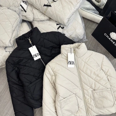 Áo khoác phao nữ Zara đen – Giá 600k, giữ ấm mùa thu, thời trang, giảm giá