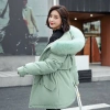 Áo khoác phao Packar xanh ngọc lót lông thỏ mượt, mũ trùm đầu, rút eo form rộng Hàn Quốc - Giảm tới 279k 2