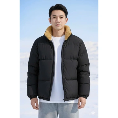 Áo khoác phao suông lông cừu cao cấp, nam nữ rộng dày dặn siêu ấm - Giá chỉ 249.500 VND