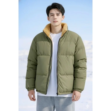 Áo khoác phao suông lông cừu cao cấp, nam nữ rộng dày dặn siêu ấm - Giá chỉ 249.500 VND