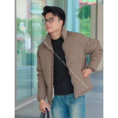 Áo khoác phao suông lót lông cừu cao cấp TINGO – Đại hàn dày dặn, chống rét, giữ ấm Unisex 310k