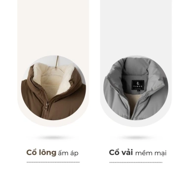 Áo khoác phao suông lót lông cừu cao cấp TINGO – Đại hàn dày dặn, chống rét, giữ ấm Unisex 310k 8 Áo khoác phao suông lót lông cừu cao cấp TINGO – Đại hàn dày dặn, chống rét, giữ ấm Unisex 310k 8