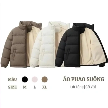 Áo Khoác Phao Suông Lót Lông Cừu Cao Cấp Unisex - Đại Hàn Dày Dặn Chống Rách, Giữ Ấm 2.025 Giá 199.999₫ 3