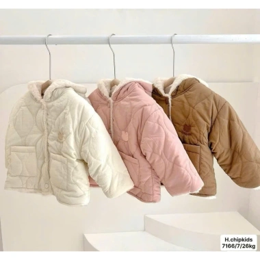 Áo khoác phao tai thỏ cho bé 7-26kg, lót lông dày mềm mịn, giảm giá - Tini Kids