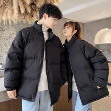 Áo khoác phạo unisex 3 lớp chằn bông ấm áp mùa đông, form boxy cổ cao Hàn Quốc
