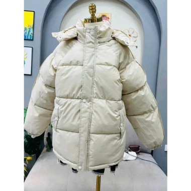 Áo Khoác Phao Unisex 3 Lớp Mũ Tháo Rời, Lót Lông Dày Siêu Ấm, Form Rộng Đa Dụng 9