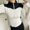 Áo khoác phối cổ tập gym nữ co giãn, chống nắng, dây kéo dài - Beyour sport 8