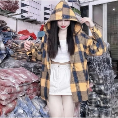 Áo khoác sơ mi dạ kẻ chống nắng, chất dày dặn, mặc 4 mùa cho nam và nữ chỉ 109k