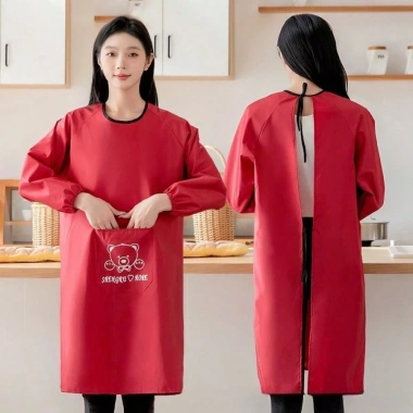 Áo khoác tạp dề đảo ngược chống nước chống dầu có tay áo, bảo hộ nhà bếp nam nữ - 144,489₫