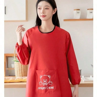 Áo khoác tạp dề đảo ngược chống nước chống dầu có tay áo, bảo hộ nhà bếp nam nữ - 144,489₫ 2