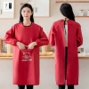 Áo khoác tạp dề đảo ngược chống nước chống dầu, tay áo dài, bảo hộ nhà bếp