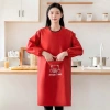 Áo khoác tạp dề đảo ngược chống nước chống dầu, tay áo dài, bảo hộ nhà bếp 10