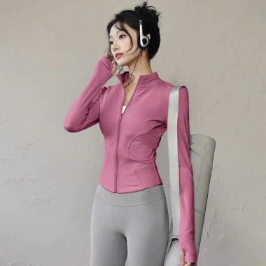 Áo khoác thun dày dặn co dãn cho nữ tập gym yoga aerobic, chống nắng, giá ưu đãi 150k 5 Áo khoác thun dày dặn co dãn cho nữ tập gym yoga aerobic, chống nắng, giá ưu đãi 150k 5