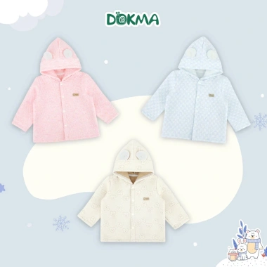 Áo khoác trần bông hoạ tiết đáng yêu cho bé Dokma DA2.537 DA2.690 3-24M giá 308.700 giảm còn 245.000