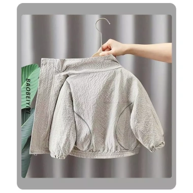 Áo khoác trẻ em chống UV nhẹ, thời trang, thoáng khí, poly mềm mại, unisex đa năng - 368.852₫ 2
