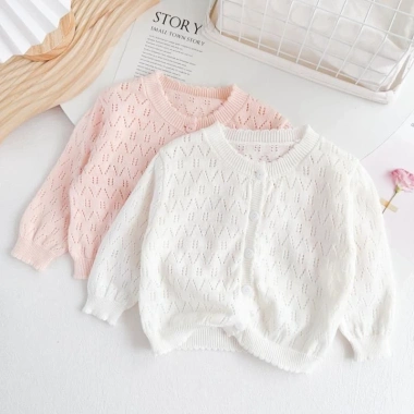 Áo khoác trẻ em dệt kim Cardigan Cotton nguyên chất - Giá chỉ 140.438₫, giảm mạnh
